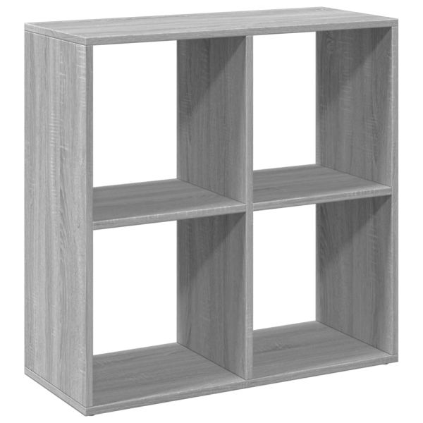 Разделител за стая / библиотека, сив сонома, 69,5x29x69,5 см