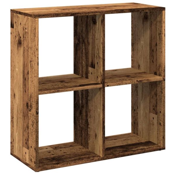 Разделител за стая / библиотека, старо дърво, 69,5x29x69,5 см