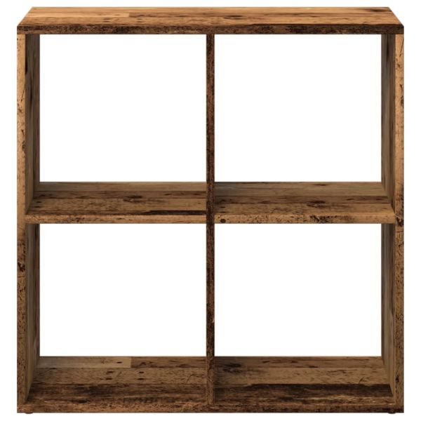 Разделител за стая / библиотека, старо дърво, 69,5x29x69,5 см