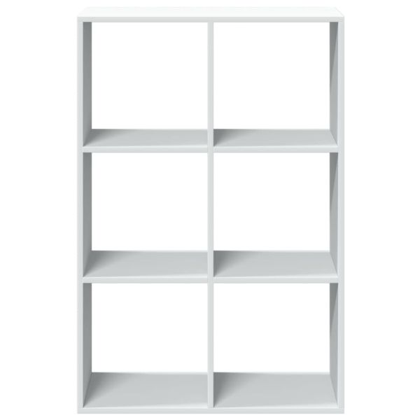 Разделител за стая / библиотека, бял, 69,5x29x103,5 см