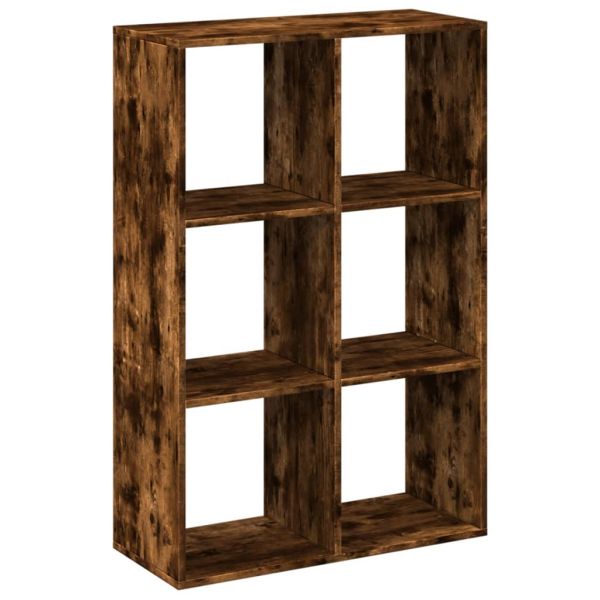 Разделител за стая / библиотека, опушен дъб, 69,5x29x103,5 см