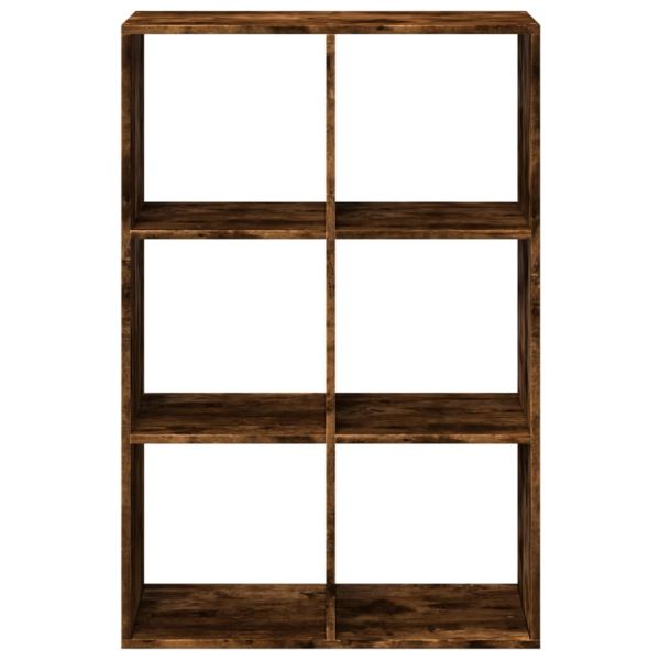Разделител за стая / библиотека, опушен дъб, 69,5x29x103,5 см