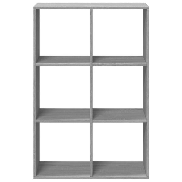 Разделител за стая / библиотека, сив сонома, 69,5x29x103,5 см