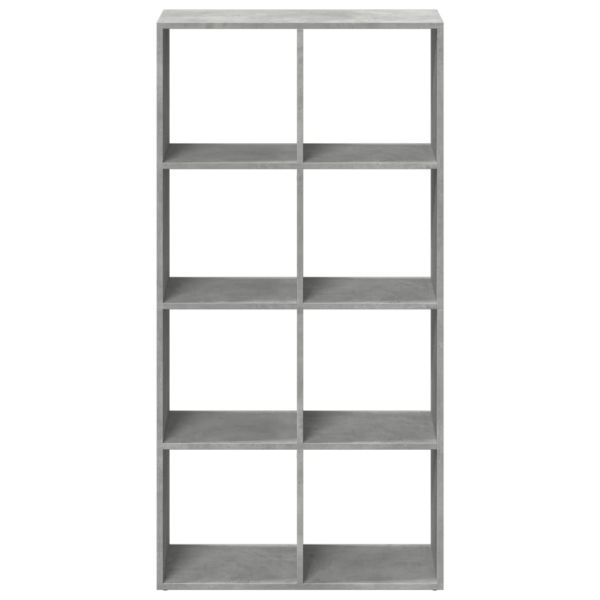 Разделител за стая / библиотека, бетонно сив, 69,5x29x137,5 см