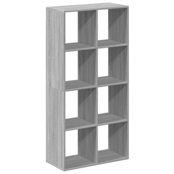Разделител за стая / библиотека, сив сонома, 69,5x29x137,5 см