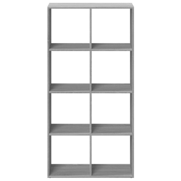 Разделител за стая / библиотека, сив сонома, 69,5x29x137,5 см