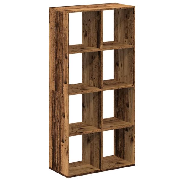 Разделител за стая / библиотека, старо дърво, 69,5x29x137,5 см