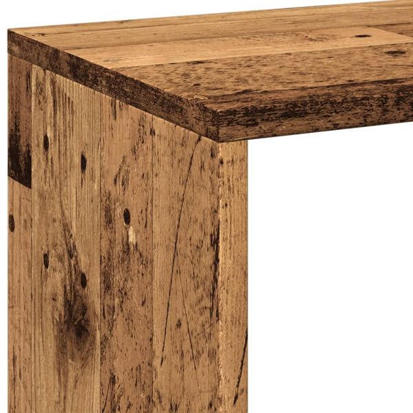 Разделител за стая / библиотека, старо дърво, 69,5x29x137,5 см