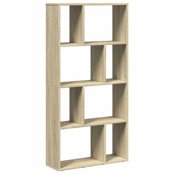 Библиотека, сонома дъб, 60x20x120,5 см, инженерно дърво