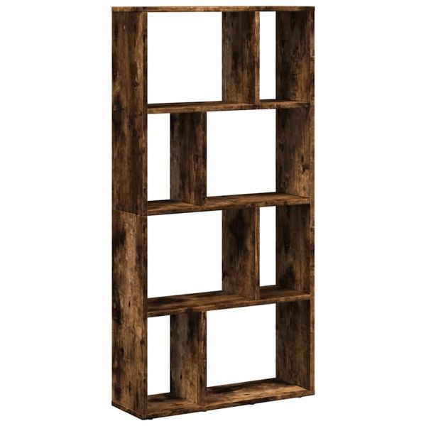 Библиотека, опушен дъб, 60x20x120,5 см, инженерно дърво