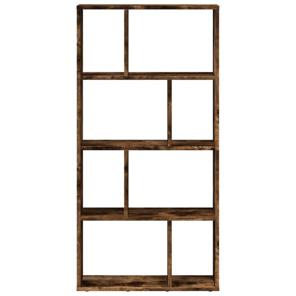Библиотека, опушен дъб, 60x20x120,5 см, инженерно дърво