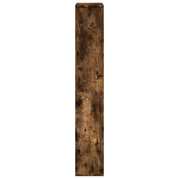Библиотека, опушен дъб, 60x20x120,5 см, инженерно дърво