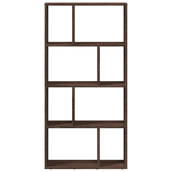 Библиотека, кафяв дъб, 60x20x120,5 см, инженерно дърво