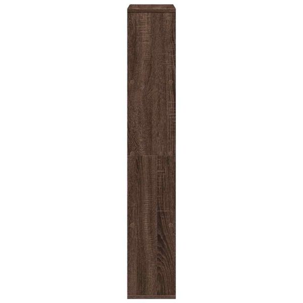 Библиотека, кафяв дъб, 60x20x120,5 см, инженерно дърво