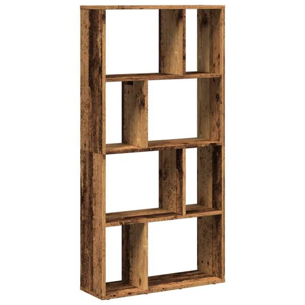 Библиотека, старо дърво, 60x20x120,5 см, инженерно дърво