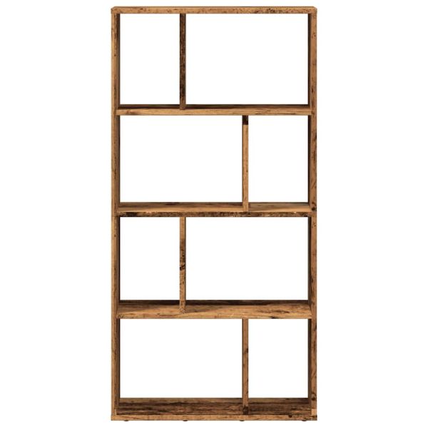 Библиотека, старо дърво, 60x20x120,5 см, инженерно дърво