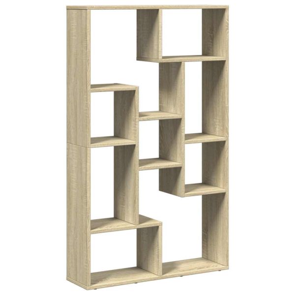Библиотека, сонома дъб, 72x20x120,5 см, инженерно дърво