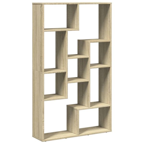 Библиотека, сонома дъб, 72x20x120,5 см, инженерно дърво