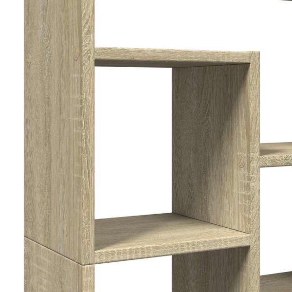 Библиотека, сонома дъб, 72x20x120,5 см, инженерно дърво