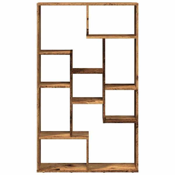 Библиотека, старо дърво, 72x20x120,5 см, инженерно дърво