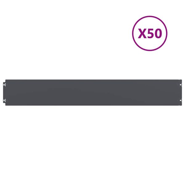 Подравняване на тревни площи 50 бр. антрацит 10x103 см