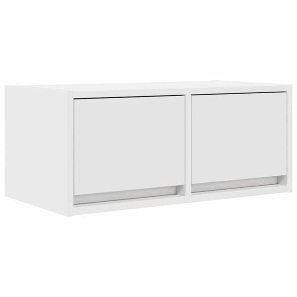 ТВ шкаф бял 60x31x25,5 cm Изработена дървесина