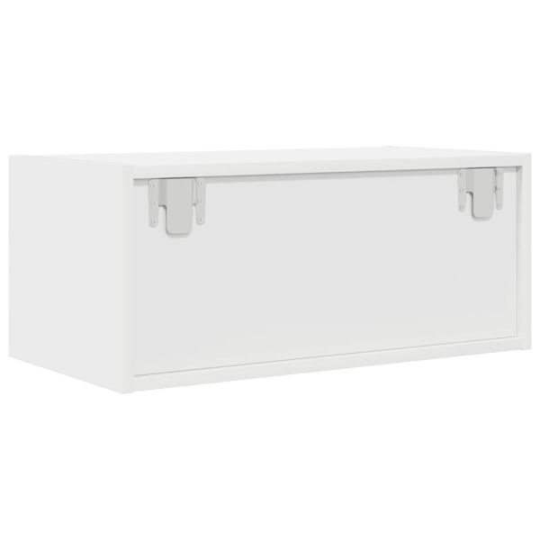 ТВ шкафове, 2 бр, бели, 60x31x25,5 см, инженерно дърво