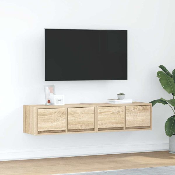 ТВ шкафове 2 бр дъб сонома 60x31x25,5 см инженерно дърво