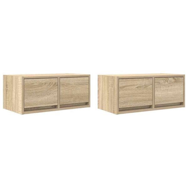 ТВ шкафове 2 бр дъб сонома 60x31x25,5 см инженерно дърво