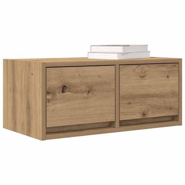 ТВ шкафове 2 бр дъб артизан 60x31x25,5 см инженерно дърво