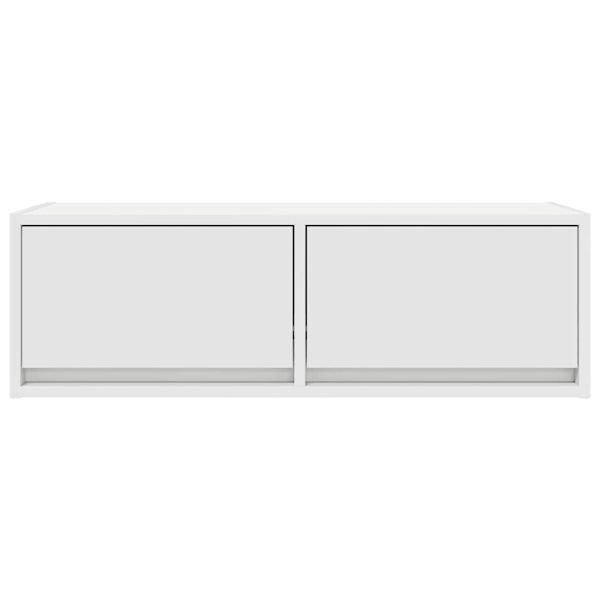 ТВ шкафове, 2 бр, бели, 80x31x25,5 см, инженерно дърво