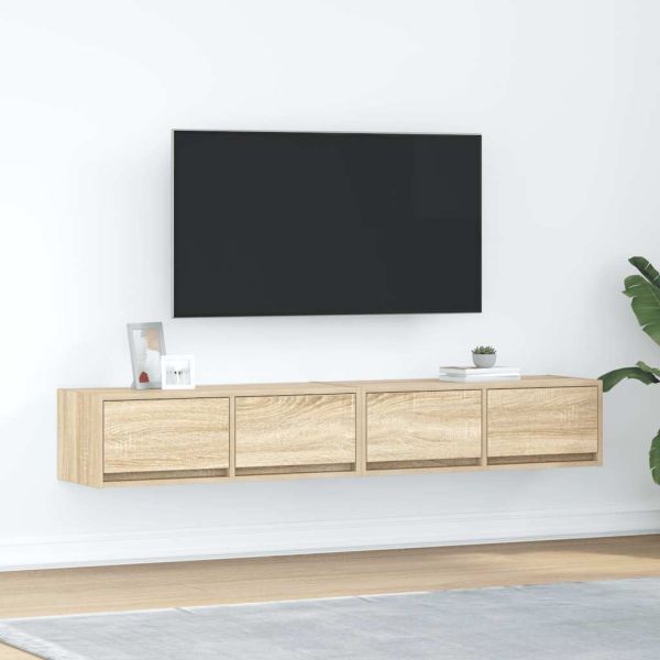 ТВ шкафове 2 бр дъб сонома 80x31x25,5 см инженерно дърво