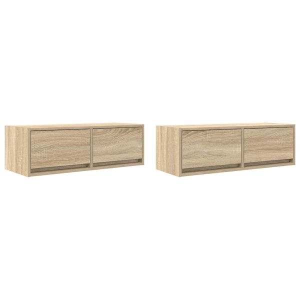 ТВ шкафове 2 бр дъб сонома 80x31x25,5 см инженерно дърво