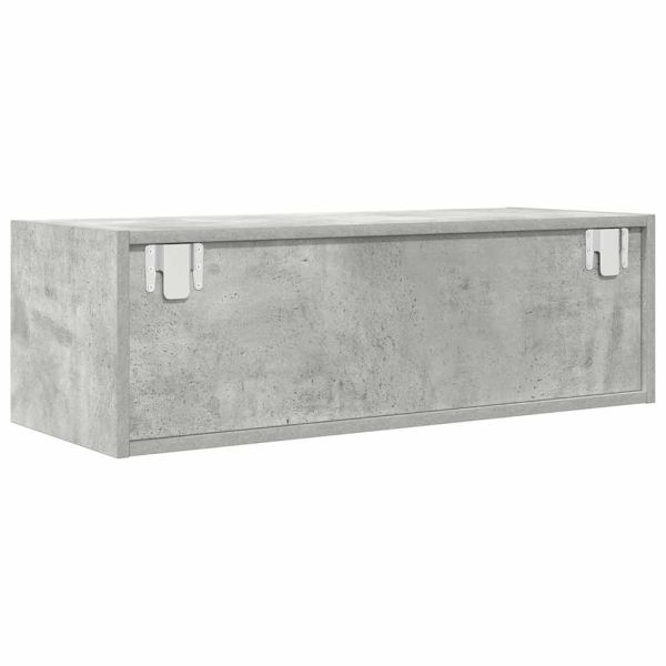 ТВ шкафове 2 бр бетонно сиви 80x31x25,5 см инженерно дърво