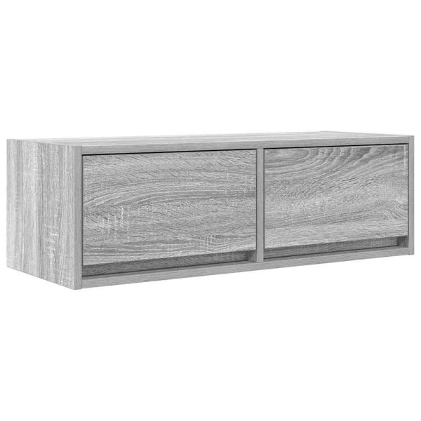 ТB шкаф, сив сонома, 80x31x25,5 см, инженерно дърво