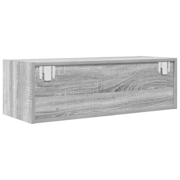 ТB шкаф, сив сонома, 80x31x25,5 см, инженерно дърво