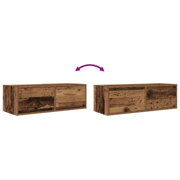 ТВ шкаф Старо дърво 80x31x25,5 cm Инженерна дървесина