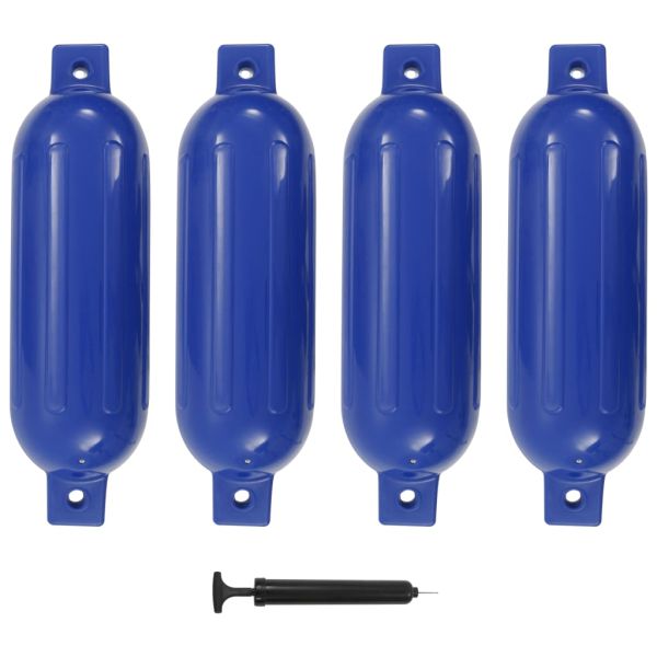 Броня за лодка 4 бр синя 51x14 см PVC