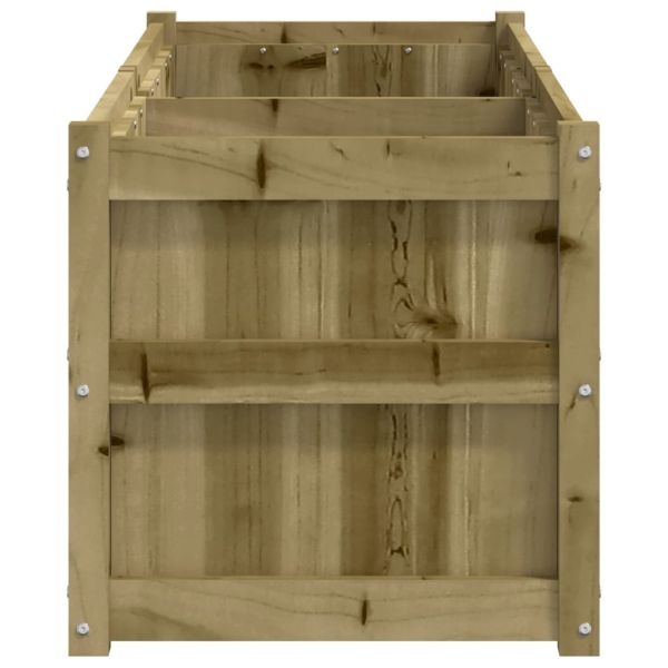 Градински сандък, 150x50x50 см, импрегнирано борово дърво