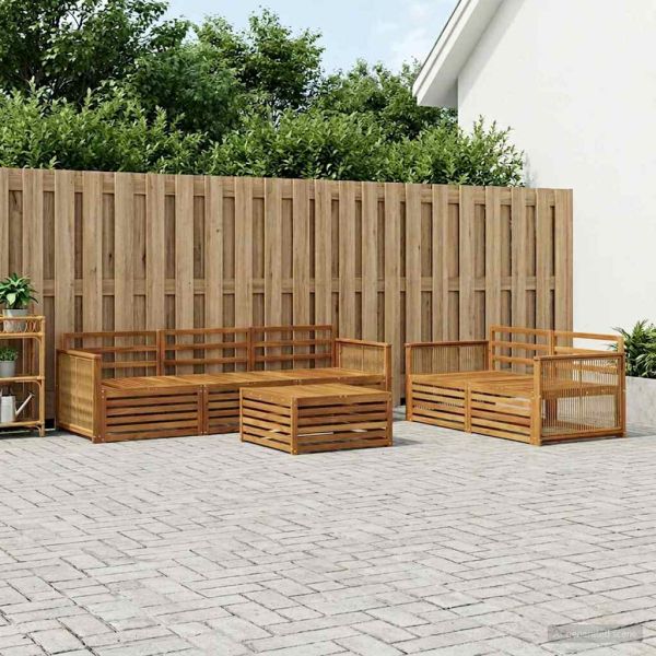 Комплект дивани за открито 6 pcs Натурално