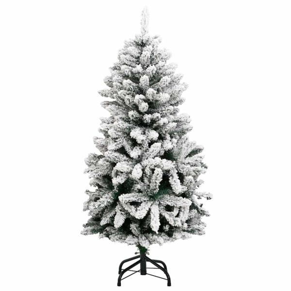 Изкуствена коледна елха с шарнири, 150 LED и топки, 120 см