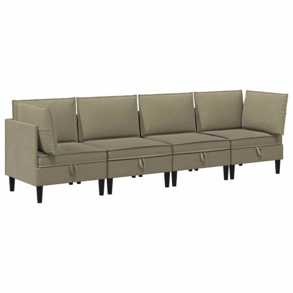 Комплект мебели за всекидневна 4 pcs Каки Текстил