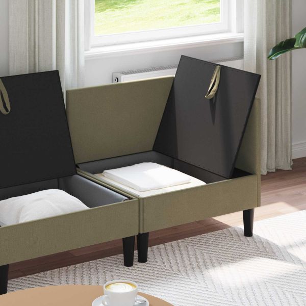 Комплект мебели за всекидневна 4 pcs Каки Текстил
