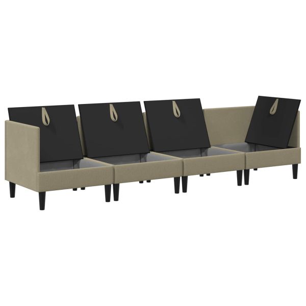 Комплект мебели за всекидневна 4 pcs Каки Текстил
