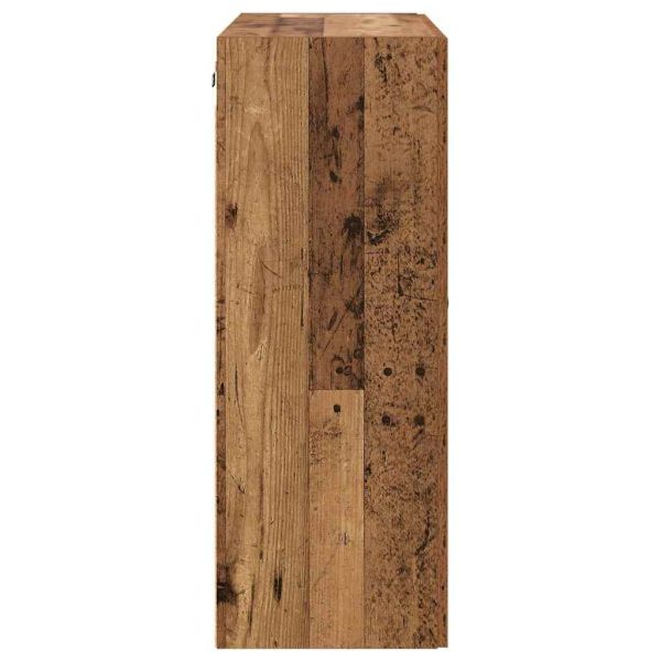 Стенно монтиран шкаф 2 pcs Старо дърво 69,5 x 34 x 90 см