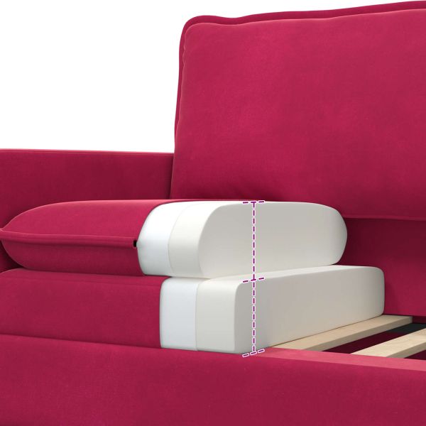 Комплект дивани 2 pcs Виненочервен Кадифе