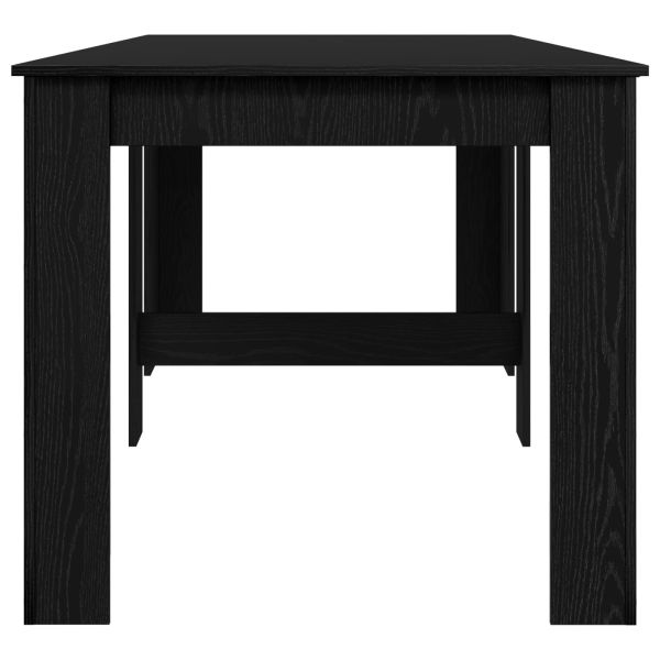 Маса за хранене 240 x 85 x 75 см Инженерна дървесина Черен дъб