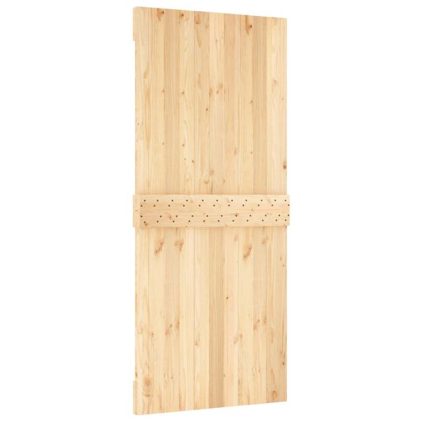 Преплъзваща се врата Естествено и черно 90 x 210 cm