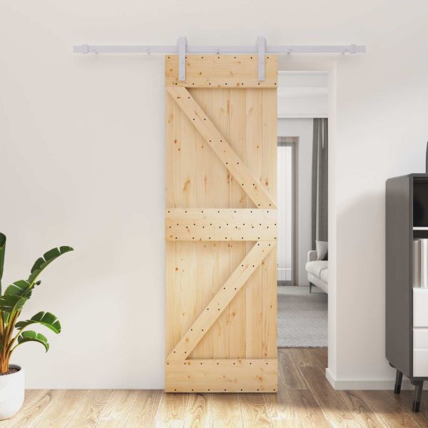 Преплъзваща се врата Естествено и бяло 70 x 210 cm