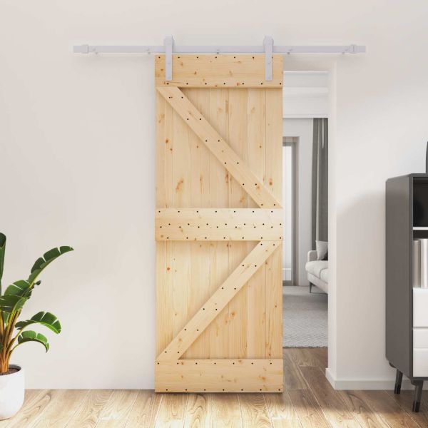 Преплъзваща се врата Естествено и бяло 80 x 210 cm